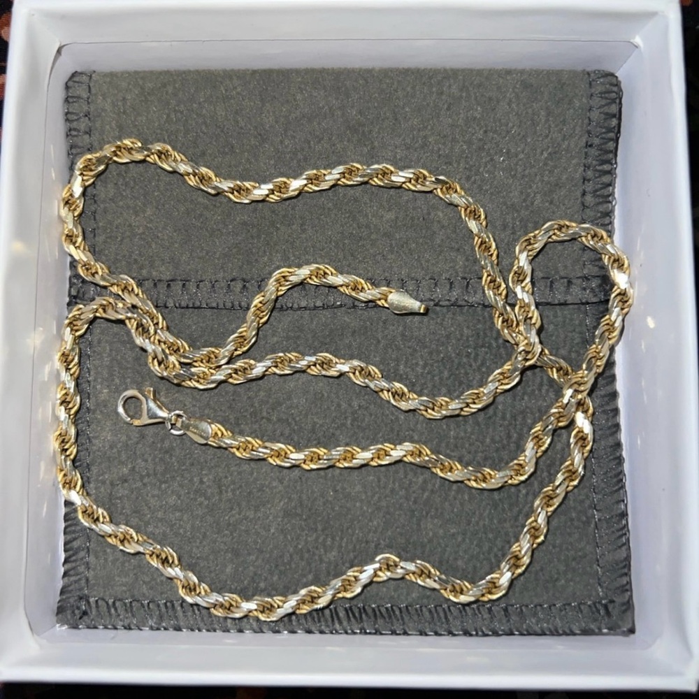 Macy's 24K Gold Over Silver Rope Chain Necklace